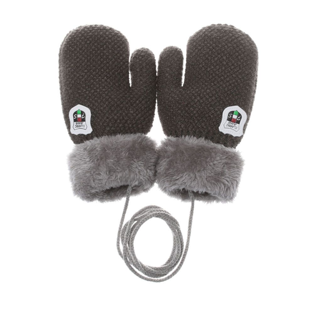 New Hot Cartoon Keep Finger Warm Lovely Kids Gloves Plus Velvet Knitting Mittens Thick