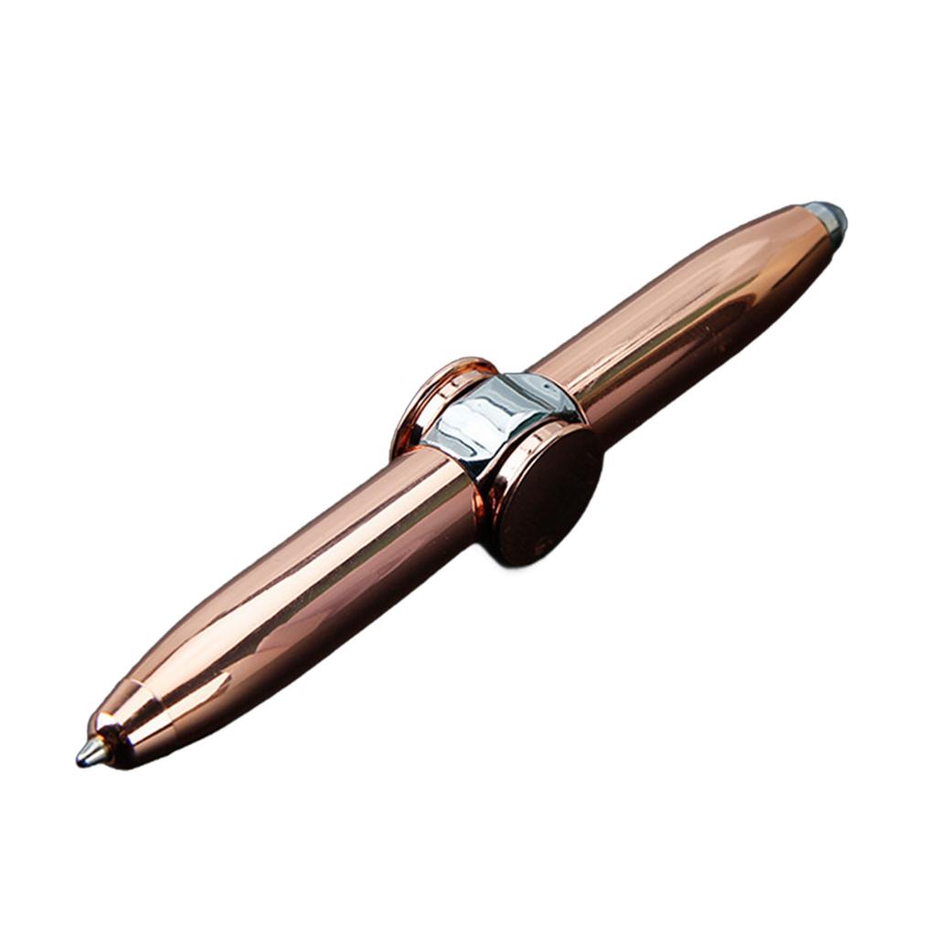 2Pcs Fidget Pen Spinner Pen with LED Light Metal Spinning Pen Ballpoint Pen Multifunctional Pen Anxiety Relief Pen