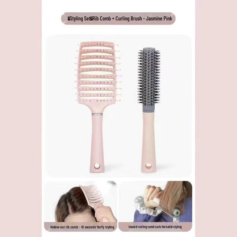 SPACEXPERT Pink 2-Piece Air Cushion Massage Comb Set