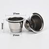 Jufjsfy Reusable Coffee Pods, Refillable Stainless Steel Coffee Capsules with Lids, Fits Nespresso Coffee Machines