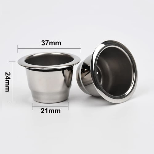 Jufjsfy Reusable Coffee Pods, Refillable Stainless Steel Coffee Capsules with Lids, Fits Nespresso Coffee Machines