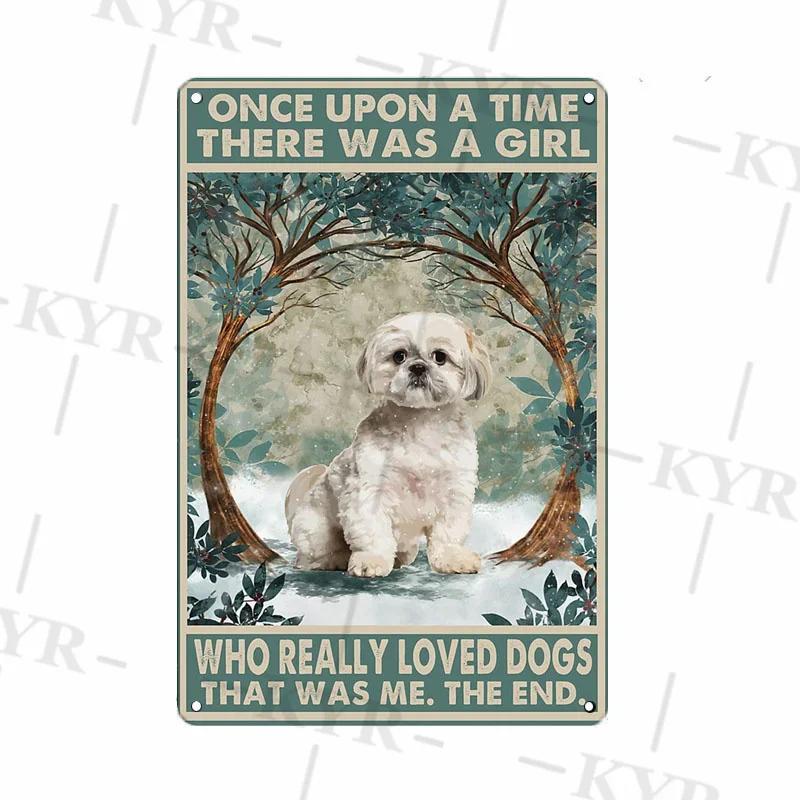 Dachshund Metal Tin Sign Tissue Dog Retro Vintage Bar Decor Wall Poster Golden Retriever Husky Plaque Home Decoration Style