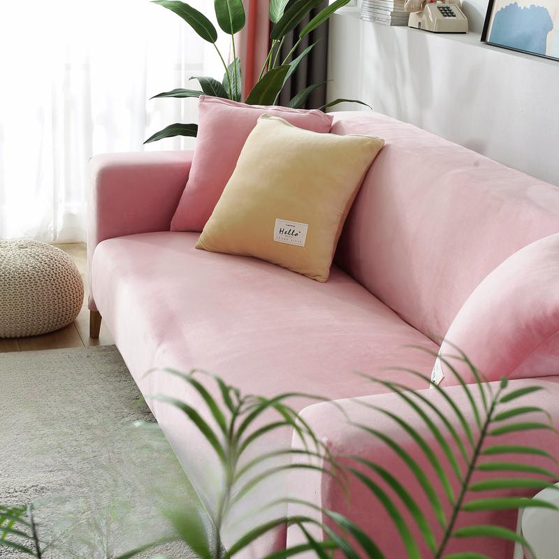 Elastic Sofa Cover All-inclusive Universal Cover Winter Thickened Plush Chaise Sofa Cover Cloth Pad Universal for All Seasons Nordic