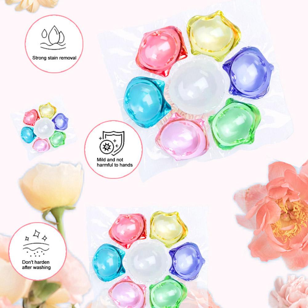 10/20/30pcs 7-in-1 Laundry Gel Long Lasting Fragrant Laundry Beads Softening Decontamination Concentrated Liquid Cleaning Supply