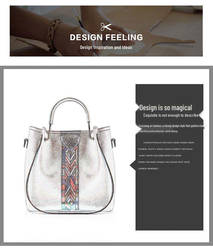 2024 Women's Fashion Four-Piece Bag Set: Handbag, Shoulder Bag, Crossbody, and Bucket Bag