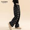 Girls' Fleece-Lined Plaid Long Pants