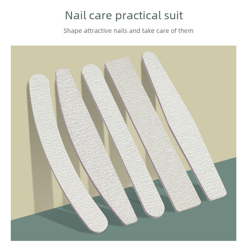 Dual-sided Gray Sand Nail File for Professional Nail Care, Polishing and Shaping - Essential Nail Tool for Perfect Manicure.
