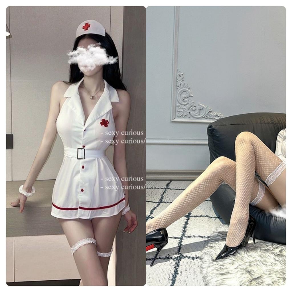 Sexy Little Nurse Sex Uniform Suit Underwear Black and White Cosplay Cosplay Costume Z