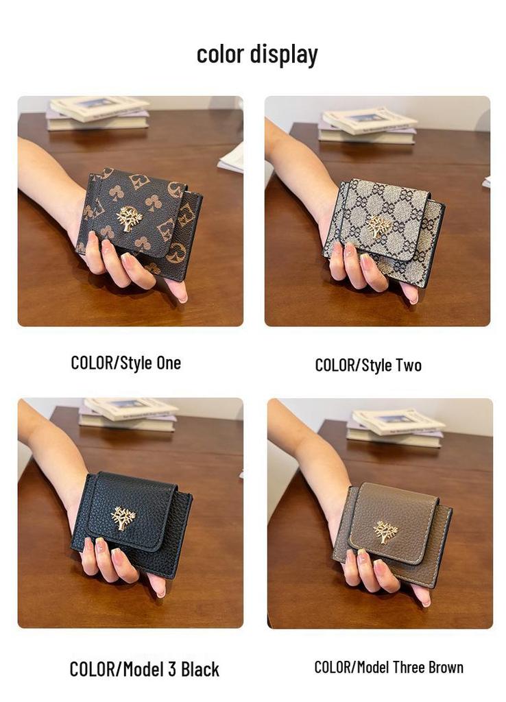 Damen Ultra-dünner Koreanischer Stil Kartenhalter - Leichte Tasche mit Buchstabenprint für Ausweis & Kreditkarten