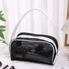 New with Handle Travel Makeup Bag Large Capacity Mesh Cosmetic Bag Polyester Lightweight Storage Bag