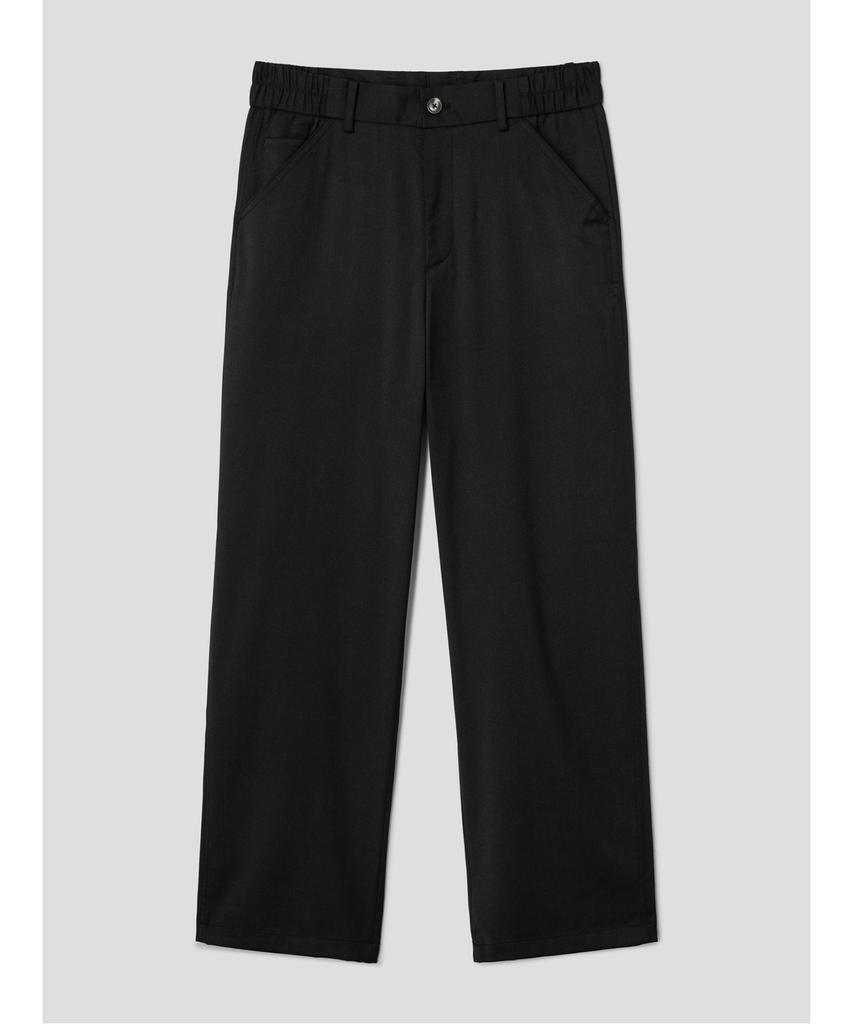 SHIFT.G Wool Blended Semi Wide Slacks Black