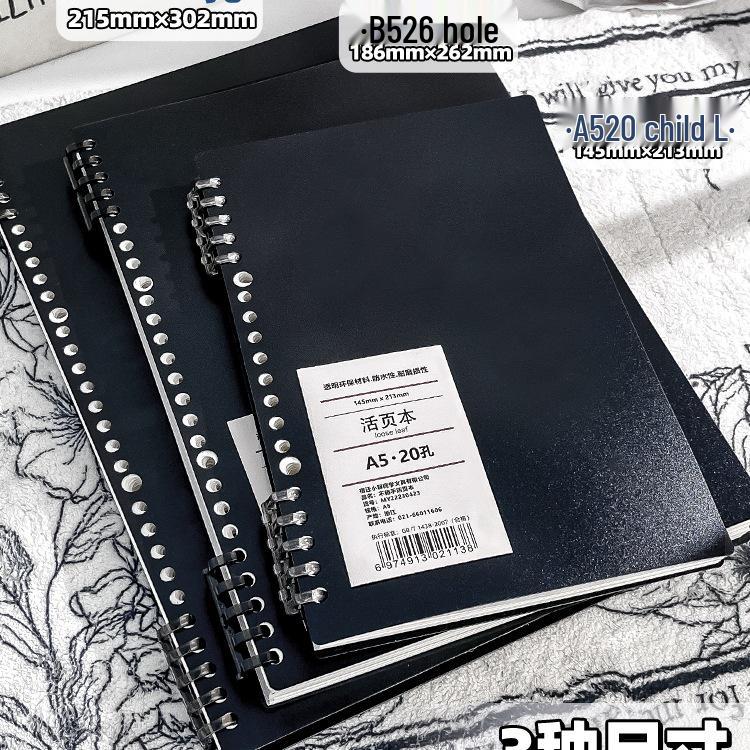 B5 Soft-Touch Loose-Leaf Notebook with Removable Coil and Stylish Binder Cover