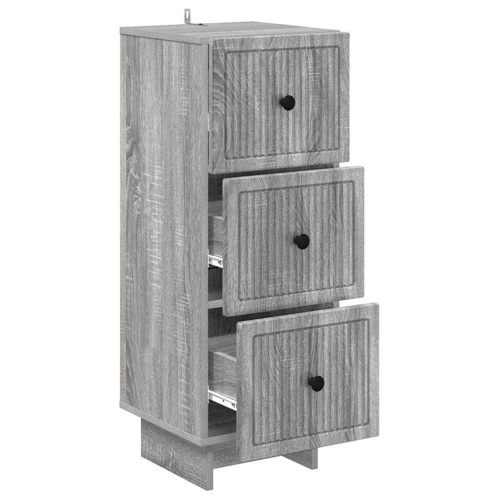 Drawer Chest Grey Sonoma 33 x 34.5 x 90 cm Particleboard