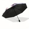 1pc Beautiful Little Deer Pattern Automatic 3-Fold Fashion Umbrella, 8 Iron Frames, High-Value Folding Umbrella, Suitable for Office, Travel and Outdo