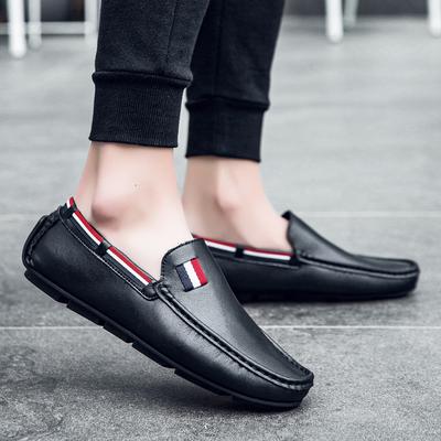Chaussures en cuir pour hommes décontractées classiques 2024, légères et antidérapantes, mocassins à enfiler, chaussures plates confortables pour la conduite