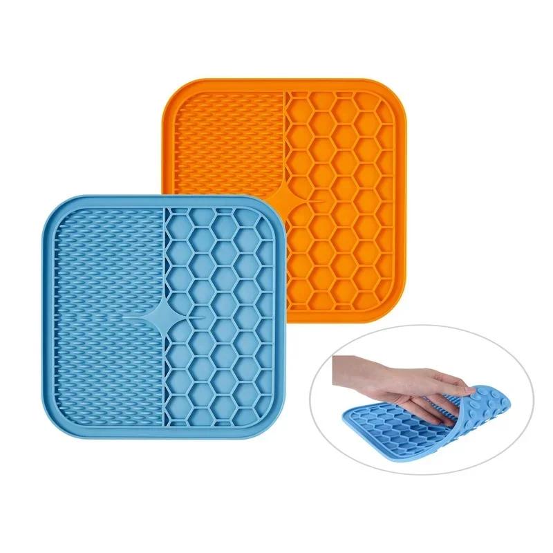 Slow Food Bowls With Suction Cup, Lick Pad, Slow Feeders, Treat Dispensing for Pet Dogs and Cats, Silicone Feeding Food Bowl