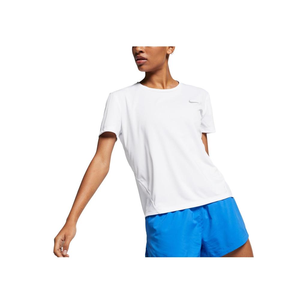 Nike Solid Color Casual Sports Crew Neck Pullover Quick-Dry Short Sleeve T-Shirt Women Tops White DD7905-100