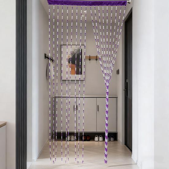 Beaded Door Curtain Room Divider Hanging Door Beads String Curtain Tassel Screen Blind for Window Doorway Living Room Bedroom Decor