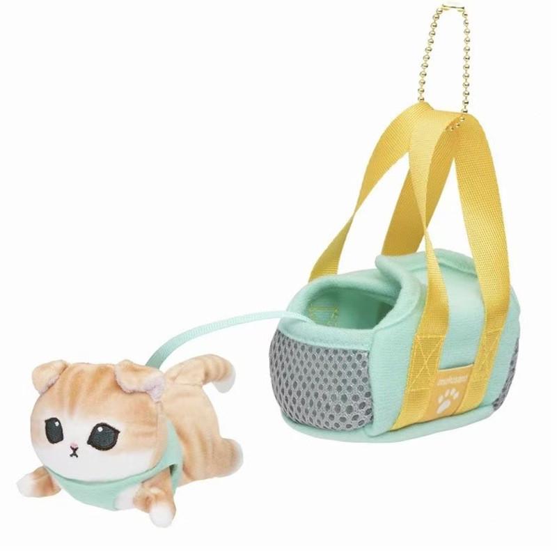 Cute Japanese Style Plush Shark Cat Keychain Adorable Cartoon Cat Doll Accessory