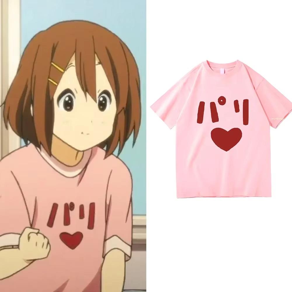 Anime KON Houkago Tea Time Tshirt Unisex Sleeve Summer Tshirts Graphic Print Retro Harajuku Short Sleeve Aesthetic Clothes Top