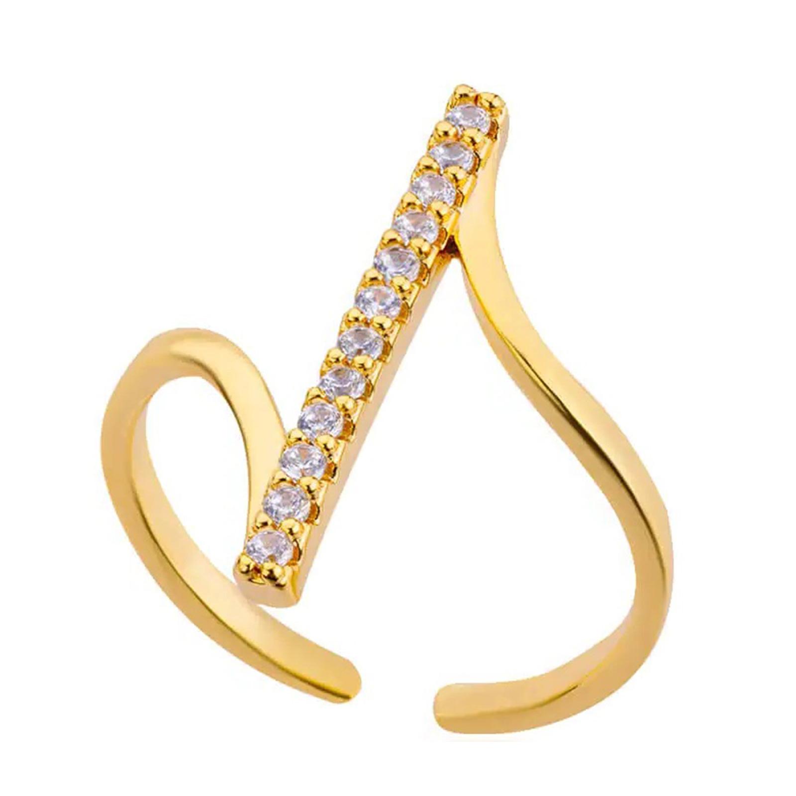 

Elegant Geometric Zircon Wave Ring Zinc Alloy Gold or Silver Plated Wedding Rings Jewelry Gift for Fashion Forward Women золотой