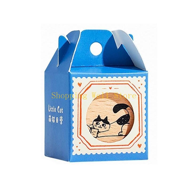 KX4B Cats Series Stamp Scrapbooking Decorative Stamp Rubber Stamp Animal Stamp for Crafts