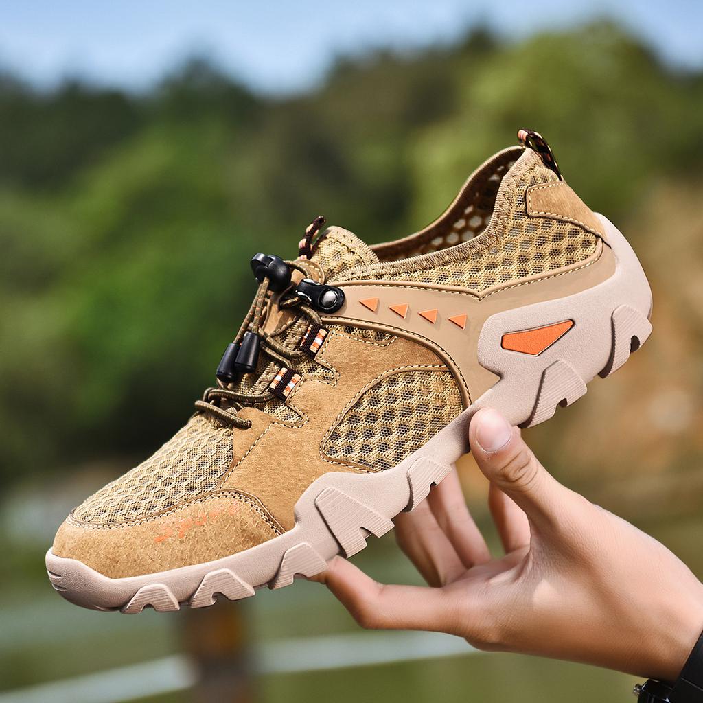 Large size summer net mountaineering men's shoes outdoor sports mesh breathable leisure outdoor travel shoes 2021 new