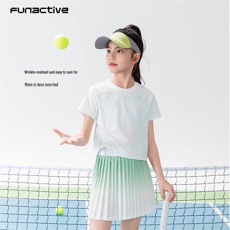Camiseta Deportiva Divertida y Activa para Niñas de Secado Rápido con Protección Solar
