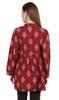 Moomaya Printed Womens Full Sleeve Tunic Mandarin Collar Fit & Flare Long