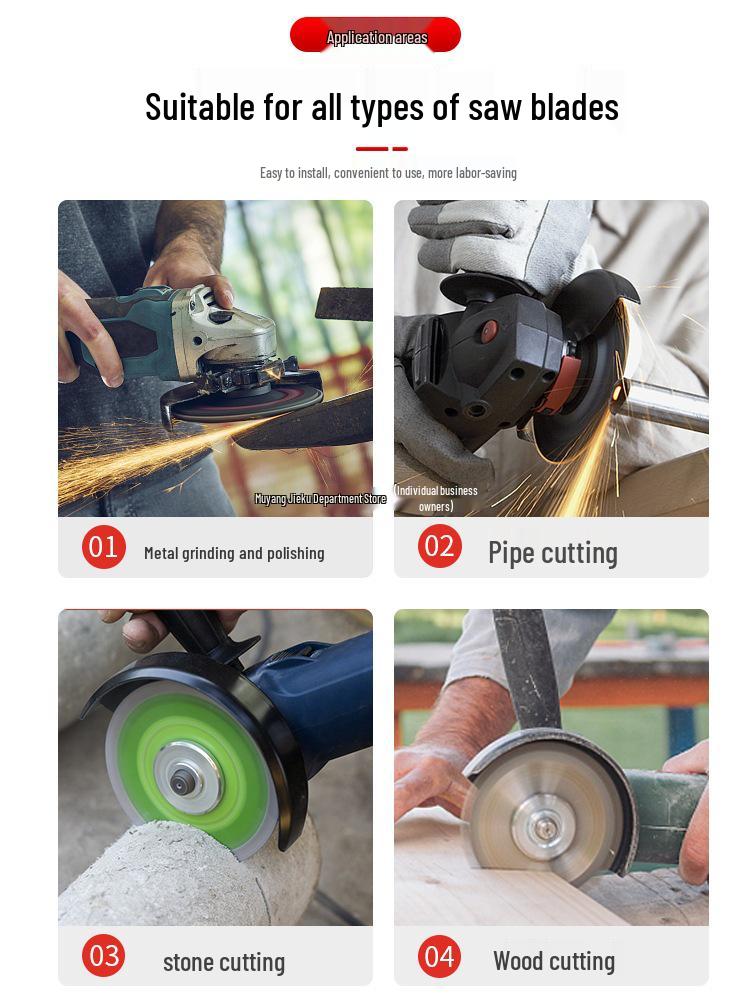 Thickened Dustproof Angle Grinder Protective Cover for 100, 115, and 125 Type Wheels