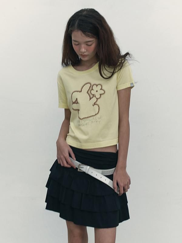 KIRSH Tiered Pleated Mini Skirt [Black]