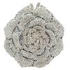 Pink/White Crystal Evening Clutch Bags Rhinestone Party Prom Purses Diamonds Flower Formal Dinner Handbags For Women Minaudiere