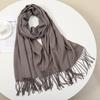 Marke Warmer Karomuster Kaschmir Poncho Schal Schal Luxuriöser Druck Dicke Pashmina Winterdecke Wickel Bufanda Lässiger Hijab Stolen Echarpe
