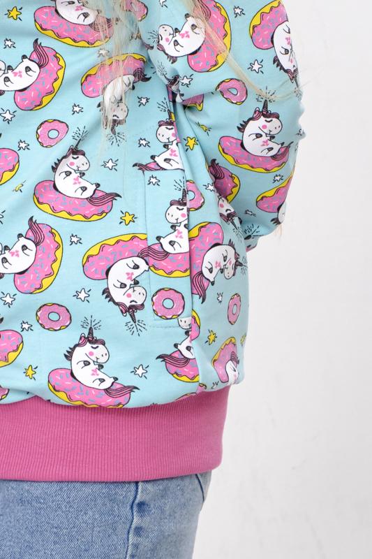 Bomber Jacket (girls) – Stylish Print, Soft Double-Knit Fabric, Casual Wear, Any Season, 6404-055-5 HC