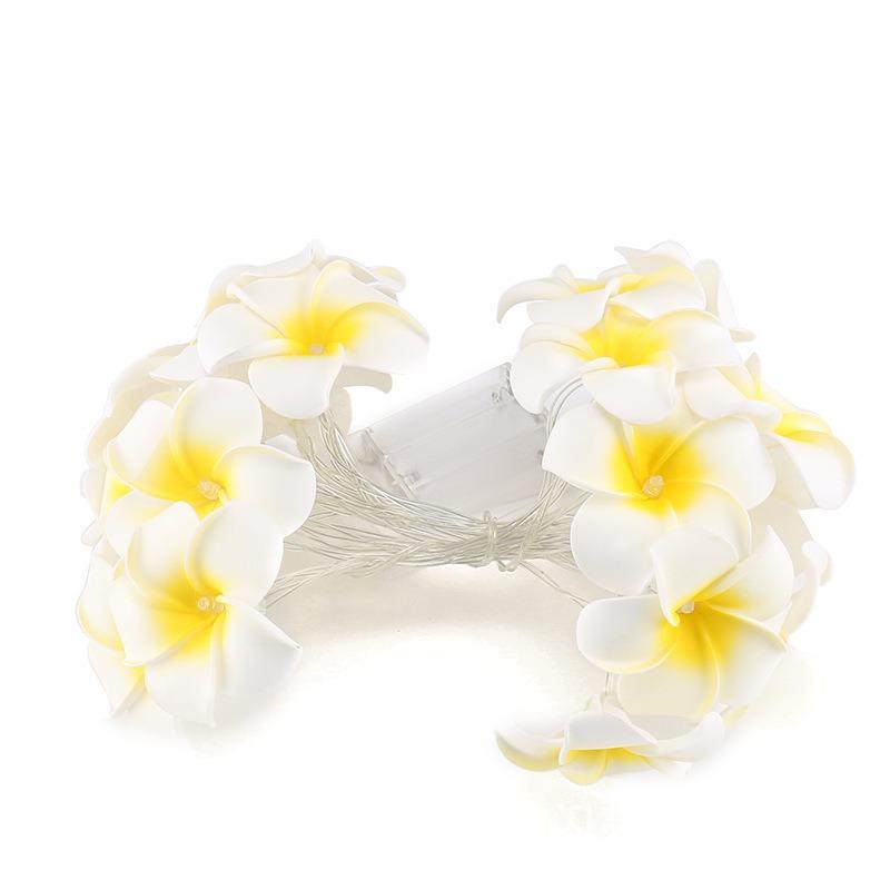 

Светодиодная гирлянда Фестивальное украшение комнаты Атмосферные мини-огоньки Новогоднее украшение Искусственные цветы для украшения White Flower,1.5M