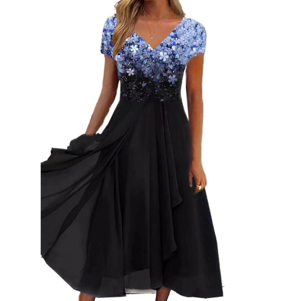IHUASU Summer Women's Dresses Casual Fashion Chiffon Splicing Women's Dresses