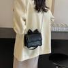 Summer Fashionable Chic Handbag Stylish Minimalist Pu Small Square Bag In Black Beige Pink Or Khaki