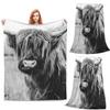 Young Highland Cow Blankets Fleece Sofa Throw Blanket Breathable for Couch Bedding Outdoor Throws Bedspread Quilt