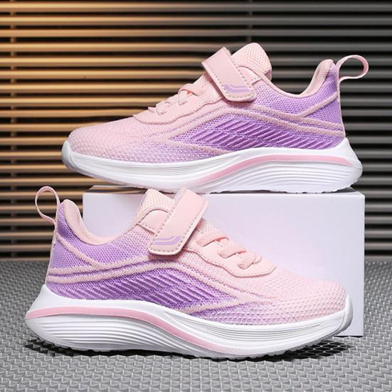 Girls Running Sneakers Kids Sports Shoes Breathable Lightweight Sneakers Memory Foam Insoles Non-Slip Shock-absorbing Footwear