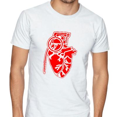 Herz Liebe Granate unisex T-Shirt Herren Damen T-Shirts Oberteil tee