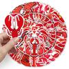 50 Lobster Doodle Personalized Cartoon Animal Children's Creative DIY Mobile Case Suitcase Stickers Waterproof
