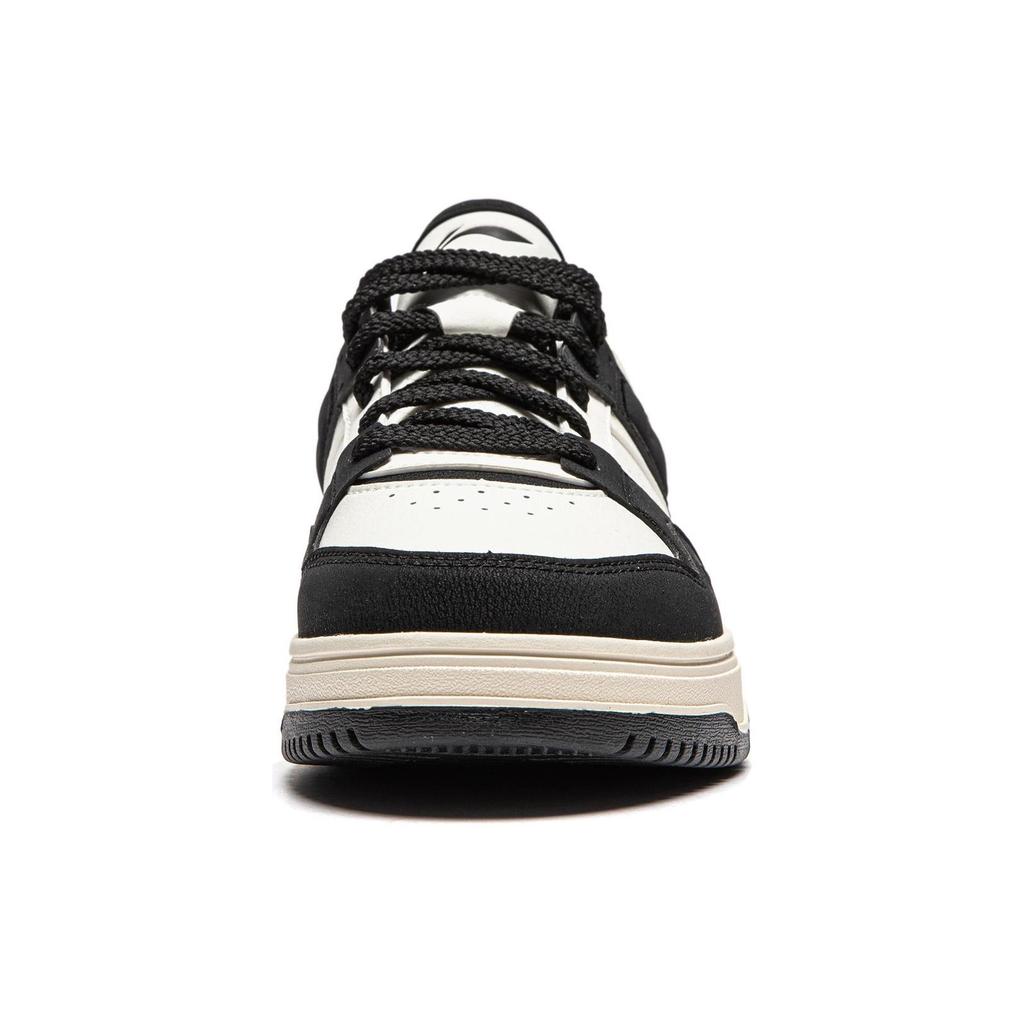 Li Ning Tian Ji 2.0 Casual Versatile Thick Sole Height Increasing Non-Slip Wear-Resistant Low-Top Skate Shoes Men Sneakers White Black AGCU193-7