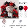 New Year Balloons Garland Black Red Confetti Ballon Arch Kit Birthday Party Baby Shower Wedding Decoration Graduation Decoration