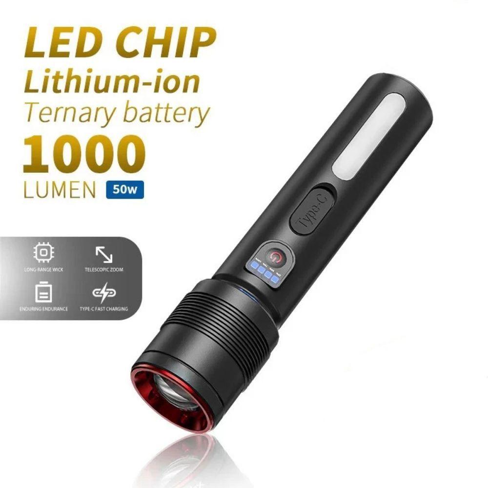 Long-Range Mini Flashlight COB Side Lamp Pocket Torch Durable Floodlight  Hiking