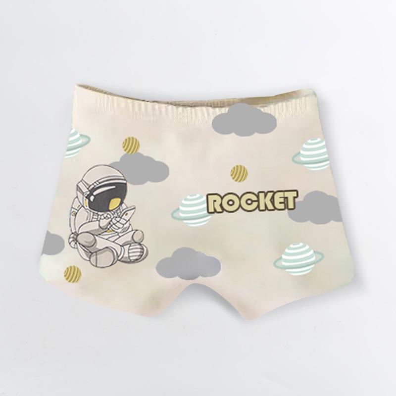 Dětské kreslené bavlněné boxerky se středním pasem - Prodyšné studentské spodní prádlo třídy A