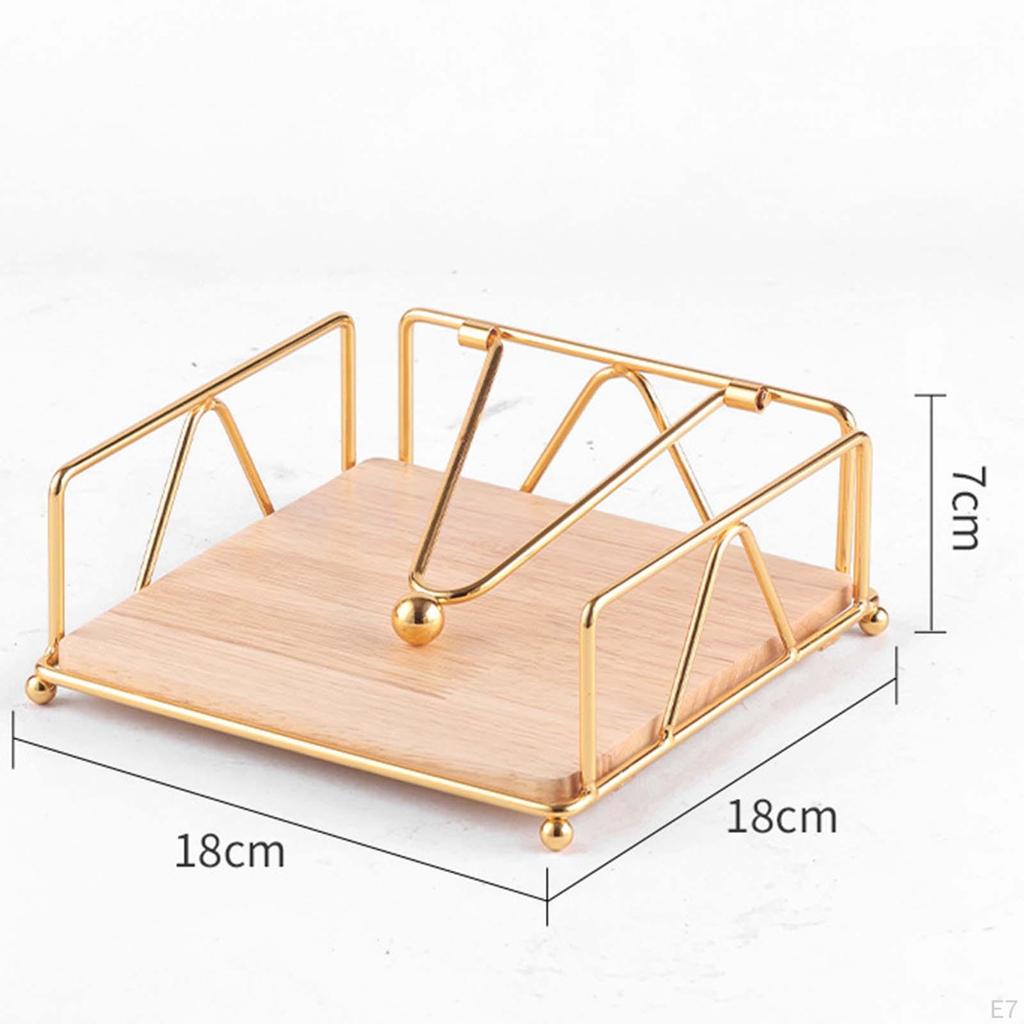 Chic Wooden Base Tissue Rack for Elegant Dining Room Organization
