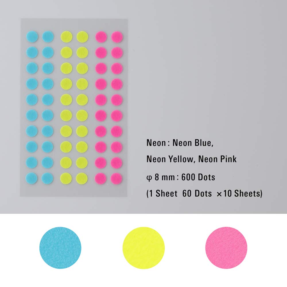 Nitoms STALOGY Masking Shuffle S2234 Aufkleber, 8mm, Neon,