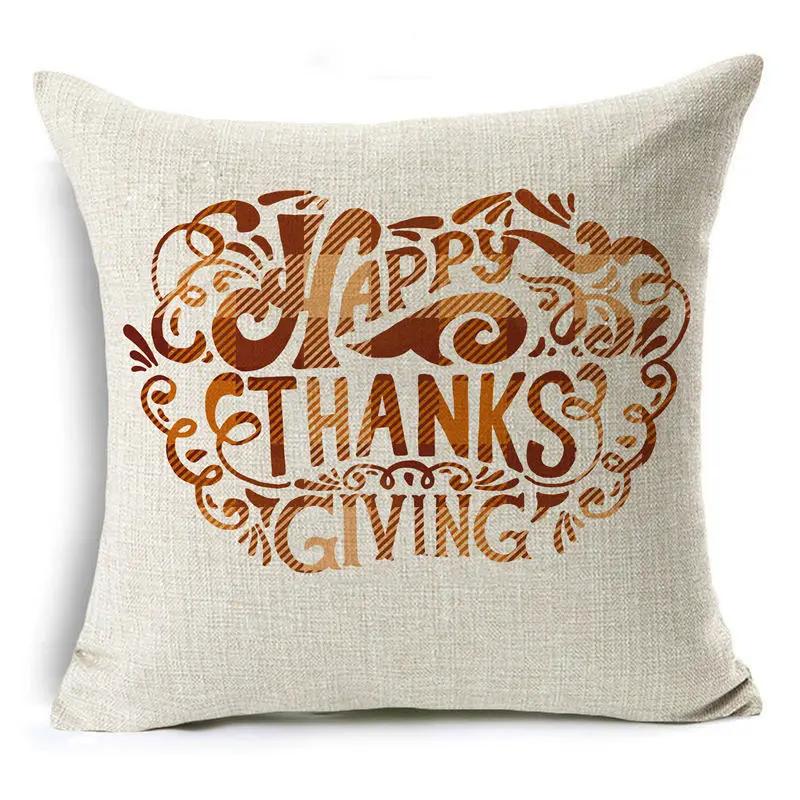 Thanksgiving Pillowcase Hello Autumn Sofa Car Pumpkin Cushion Cover Home Decoration 45*45