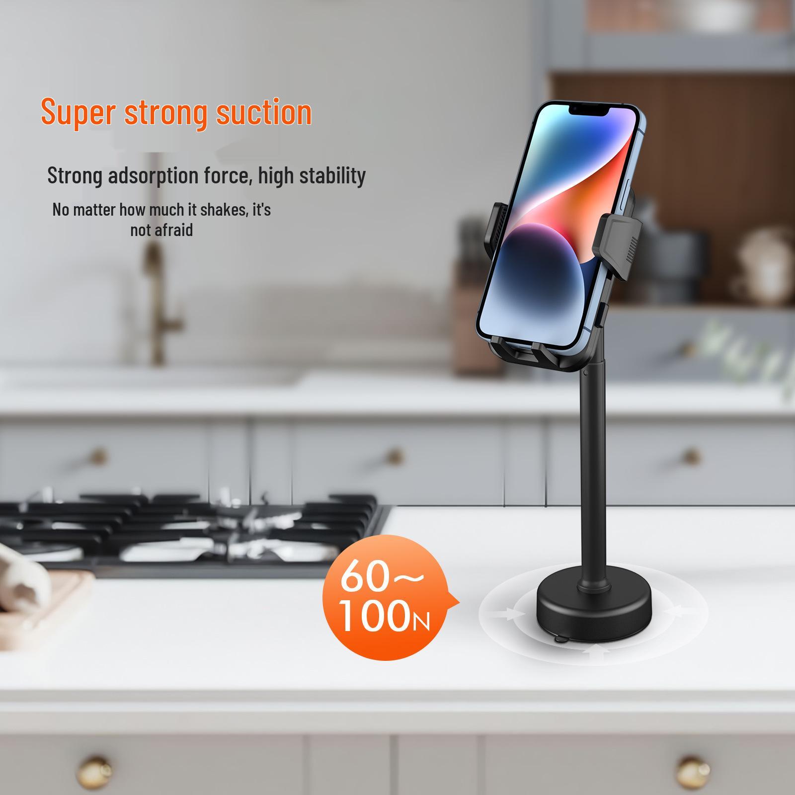 

Adjustable Mobile Phone Stand for Photography & Live Streaming: Multi-Angle & Height-Adjustable with Sturdy Metal Base. Short version
