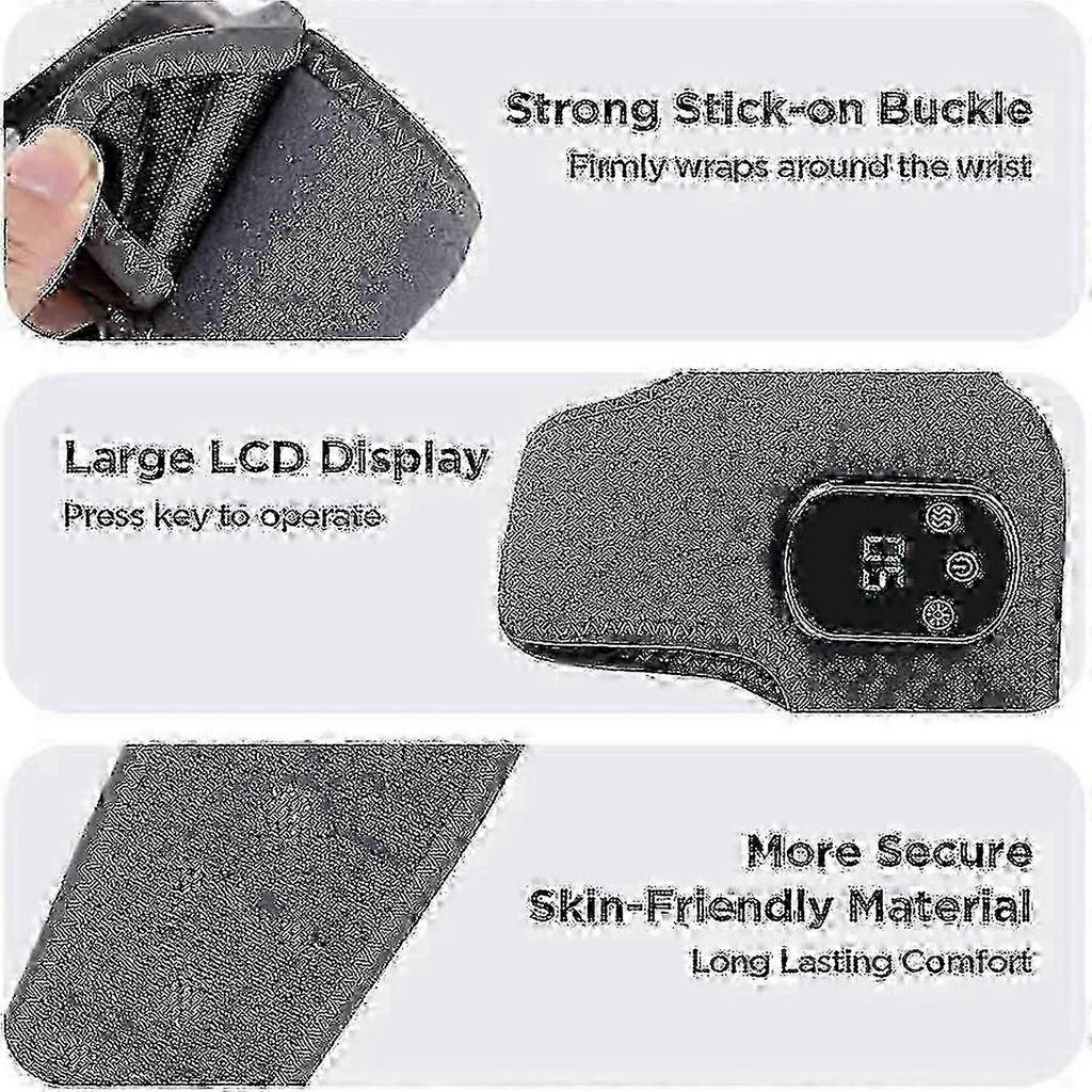 2x 2025 Emsense Massaggiatore per Piedi Wireless Portatile Metodo Triplo 3 Modalità di Vibrazione Fascia Riscaldata per Caviglia per Casa Ufficio Viaggio-jinmu3